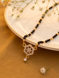 Sparkling Flower Mangalsutra - Lfariya Jewellery