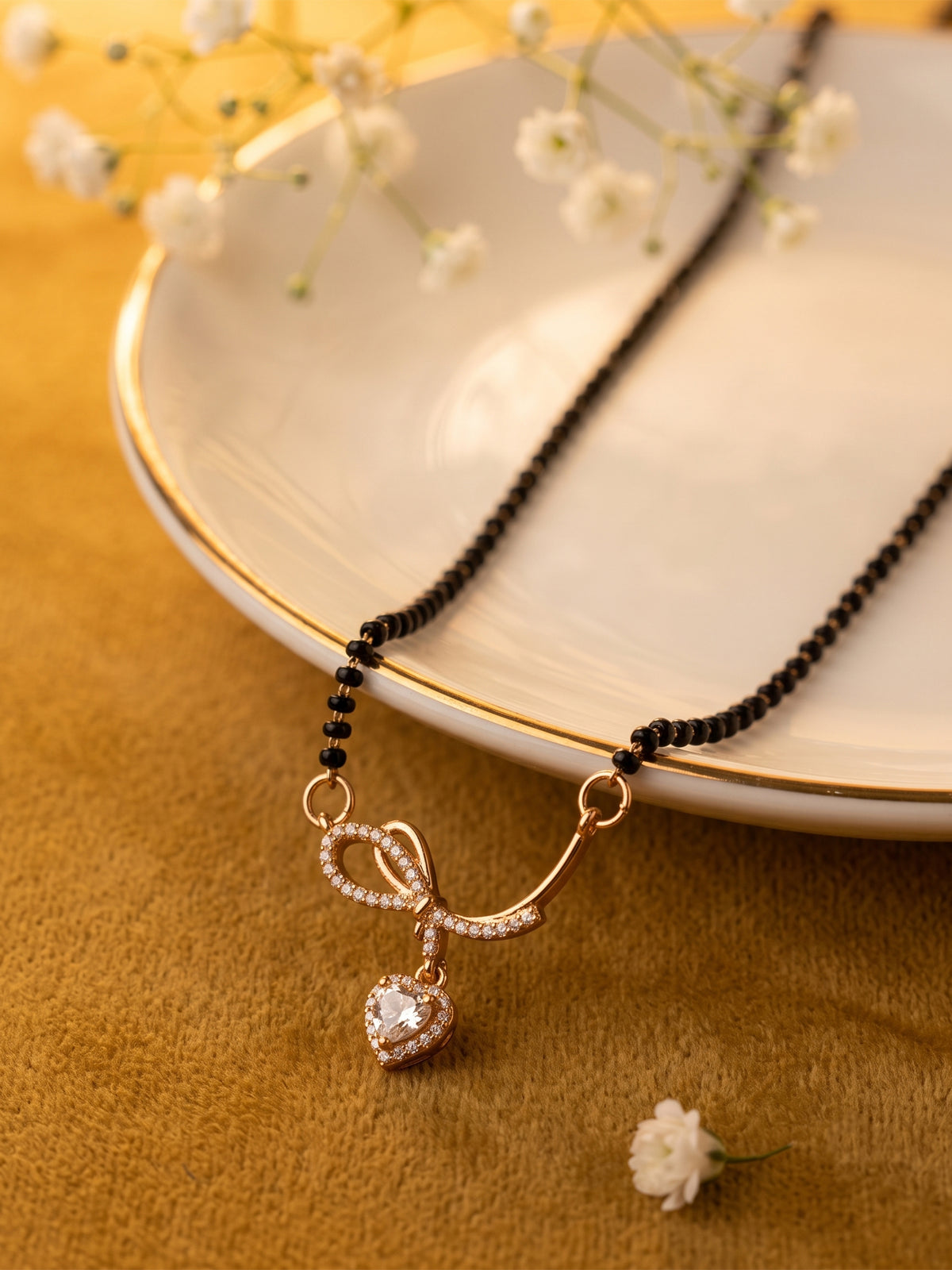 lfariya jewellery premium gold plated mangalsutra necklace with elegant square ruby pendant, sparkling crystal border, black bead chain, luxury jewelry for women, perfect for daily wear, weddings and festive occasions