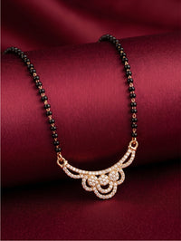 lfariya jewellery classic gold plated mangalsutra necklace showcasing a square red gemstone pendant with elegant sparkle, premium quality and timeless Indian jewelry styling.