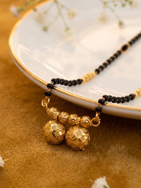 lfariya jewellery elegant vati mangalsutra necklace for women with premium gold plated finish and traditional Indian design