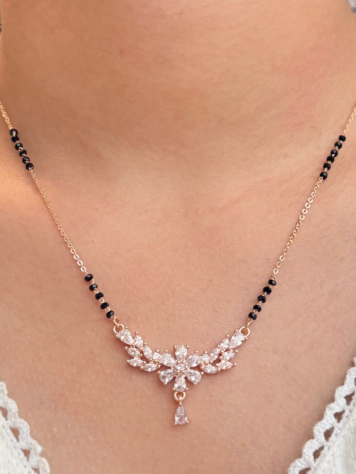 Floral CZ Vine Mangalsutra