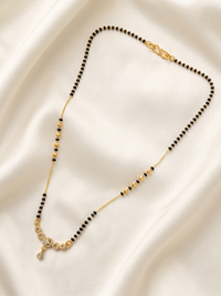Gold Round Cluster Mangalsutra - Lfariya Jewellery