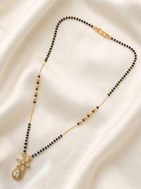 Floral Drop Pendant Gold Mangalsutra - Lfariya Jewellers