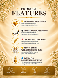 Gold Round Cluster Mangalsutra - Lfariya Jewellery