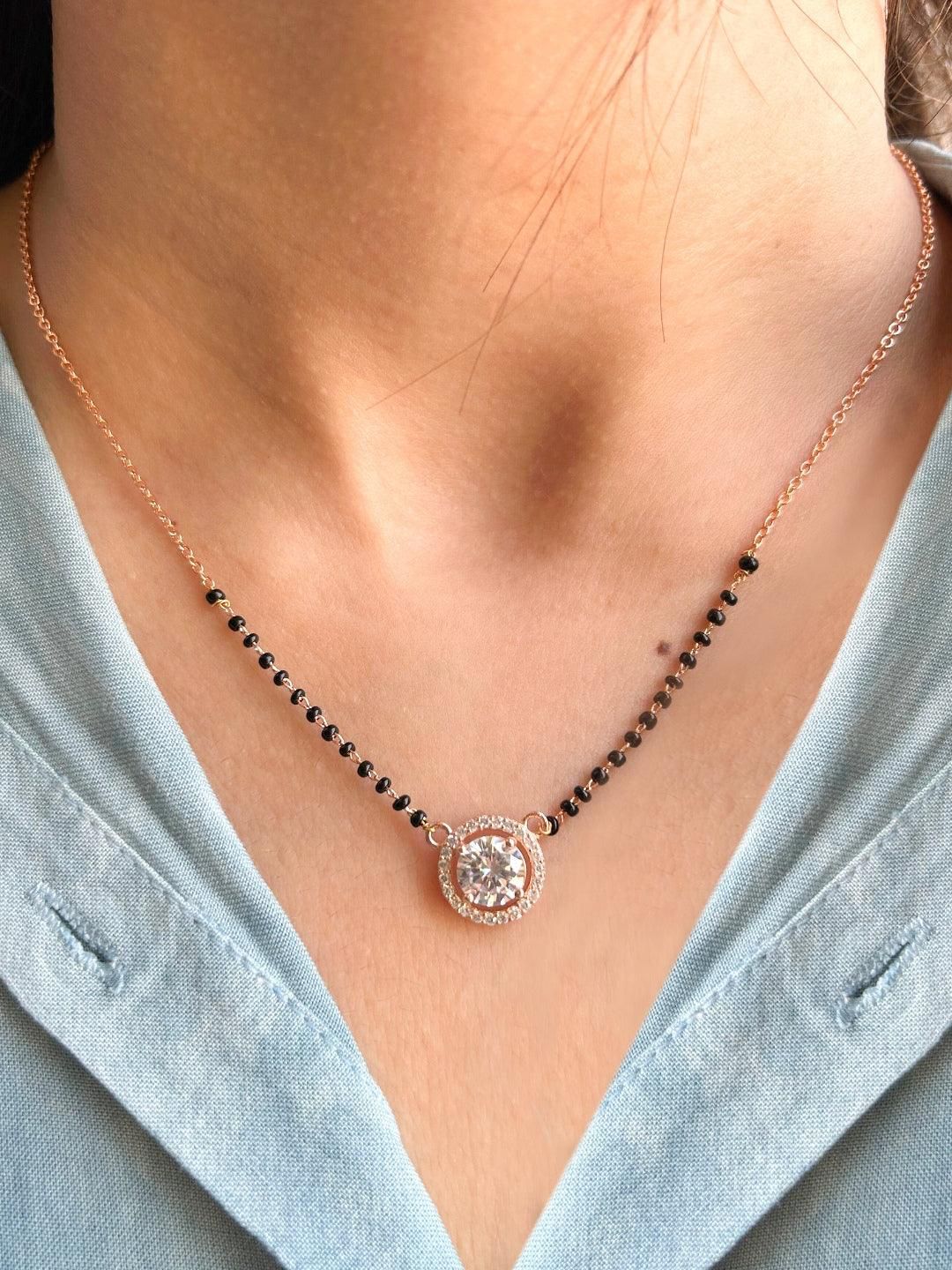 Elegant Solitaire Circle Mangalsutra